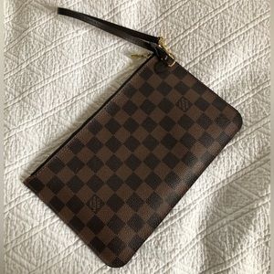 Louis Vuitton Damier Ebene coated canvas wristlet